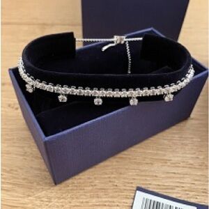 NWT Swarovski Silver Bracelet with Crystal Charms